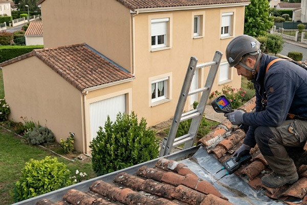 Recherche technique et détection de fuite sur toit